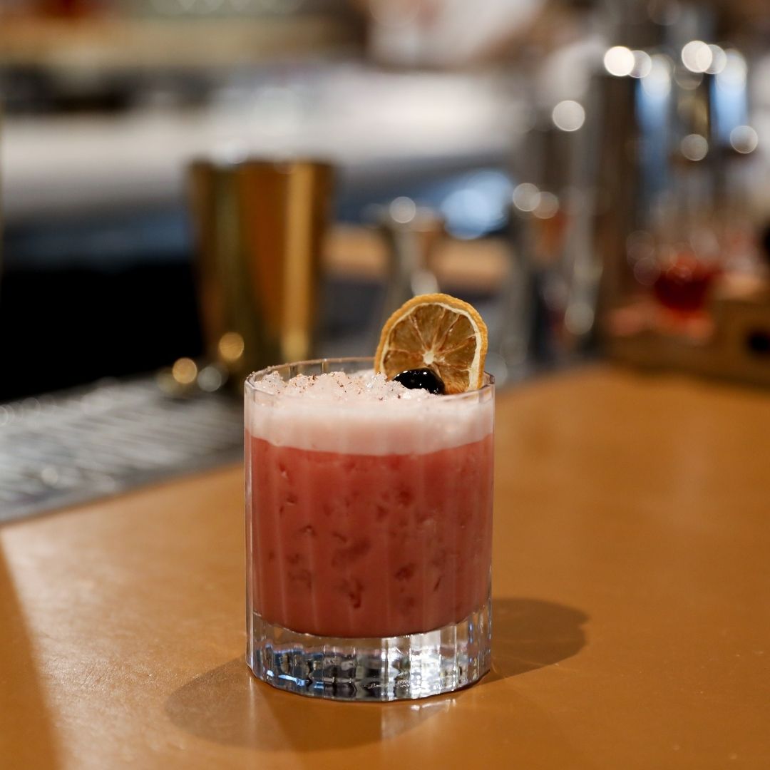 Ginger Cranberry Whiskey Sour Recipe